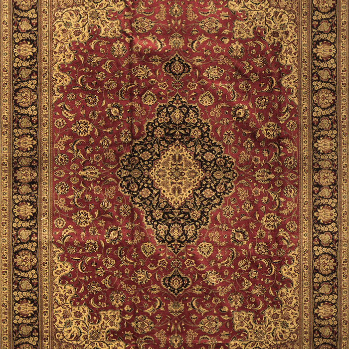 Medallion Brown Traditional Rug, tr2028brn