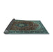 Sideview of Medallion Light Blue Traditional Rug, tr2028lblu