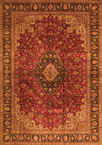 Medallion Orange Traditional Rug, tr2028org