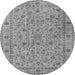 Machine Washable Persian Gray Traditional Rug, wshtr2029gry