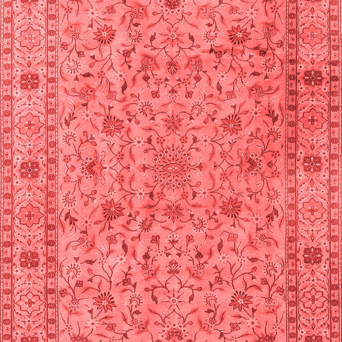 Machine Washable Persian Red Traditional Rug, wshtr2029red
