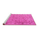 Sideview of Machine Washable Persian Pink Traditional Rug, wshtr2029pnk