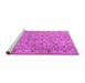 Sideview of Machine Washable Persian Purple Traditional Area Rugs, wshtr2029pur