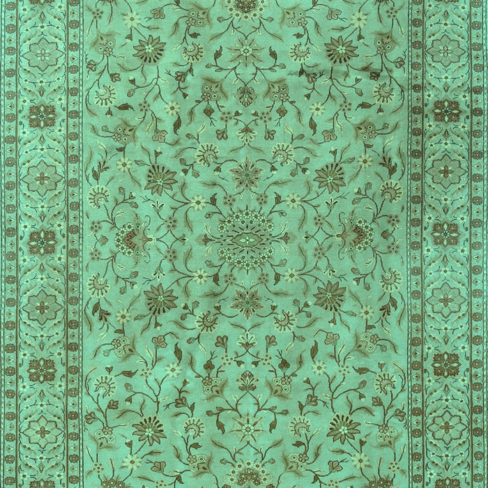 Machine Washable Persian Turquoise Traditional Area Rugs, wshtr2029turq