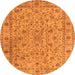 Square Persian Orange Traditional Rug, tr2029org