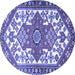 Round Persian Blue Traditional Rug, tr202blu