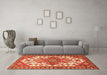 Machine Washable Persian Orange Traditional Area Rugs in a Living Room, wshtr202org