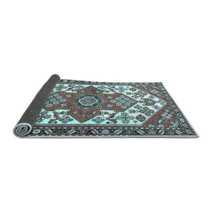 Sideview of Persian Light Blue Traditional Rug, tr202lblu