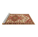 Sideview of Machine Washable Persian Brown Traditional Rug, wshtr202brn