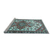 Sideview of Machine Washable Persian Light Blue Traditional Rug, wshtr202lblu