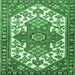 Square Persian Emerald Green Traditional Rug, tr202emgrn