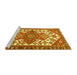 Sideview of Machine Washable Persian Yellow Traditional Rug, wshtr202yw