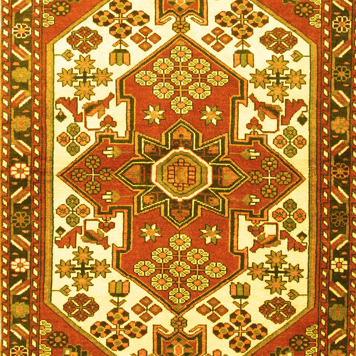 Machine Washable Persian Yellow Traditional Rug, wshtr202yw