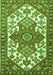 Serging Thickness of Machine Washable Persian Green Traditional Area Rugs, wshtr202grn