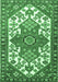 Machine Washable Persian Emerald Green Traditional Area Rugs, wshtr202emgrn