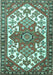 Machine Washable Persian Turquoise Traditional Area Rugs, wshtr202turq