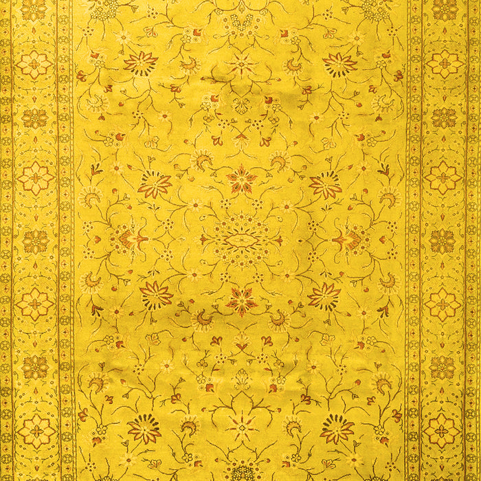 Machine Washable Persian Yellow Traditional Rug, wshtr2030yw