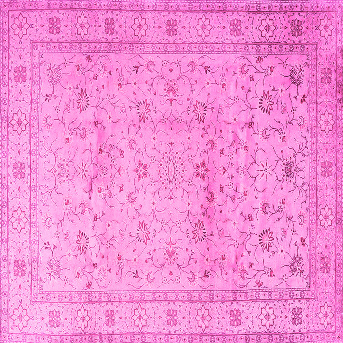 Square Machine Washable Persian Pink Traditional Rug, wshtr2030pnk