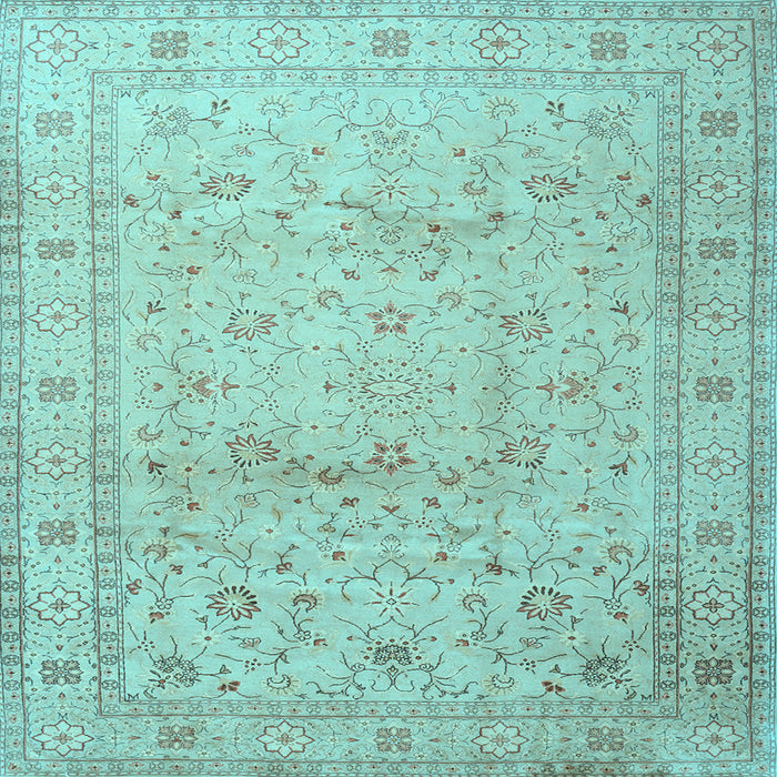 Square Machine Washable Persian Light Blue Traditional Rug, wshtr2030lblu