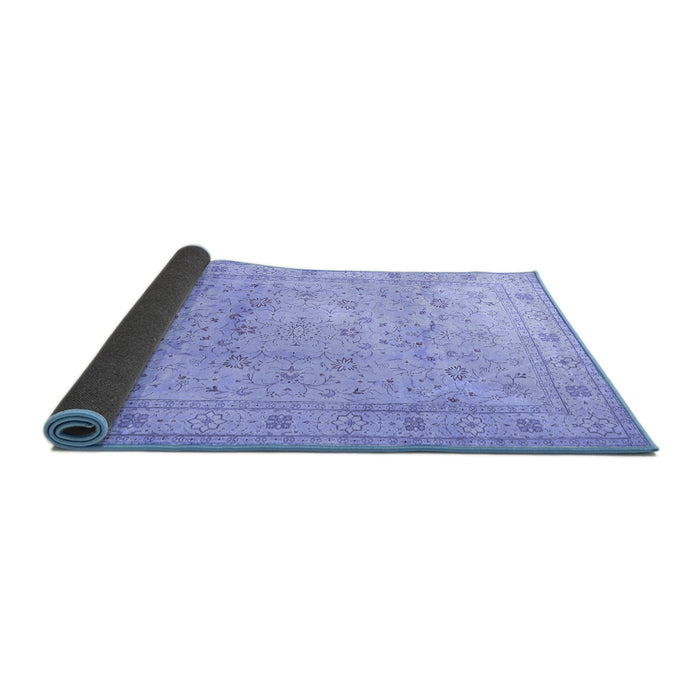 Sideview of Persian Blue Traditional Rug, tr2030blu