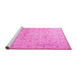 Sideview of Machine Washable Persian Pink Traditional Rug, wshtr2030pnk