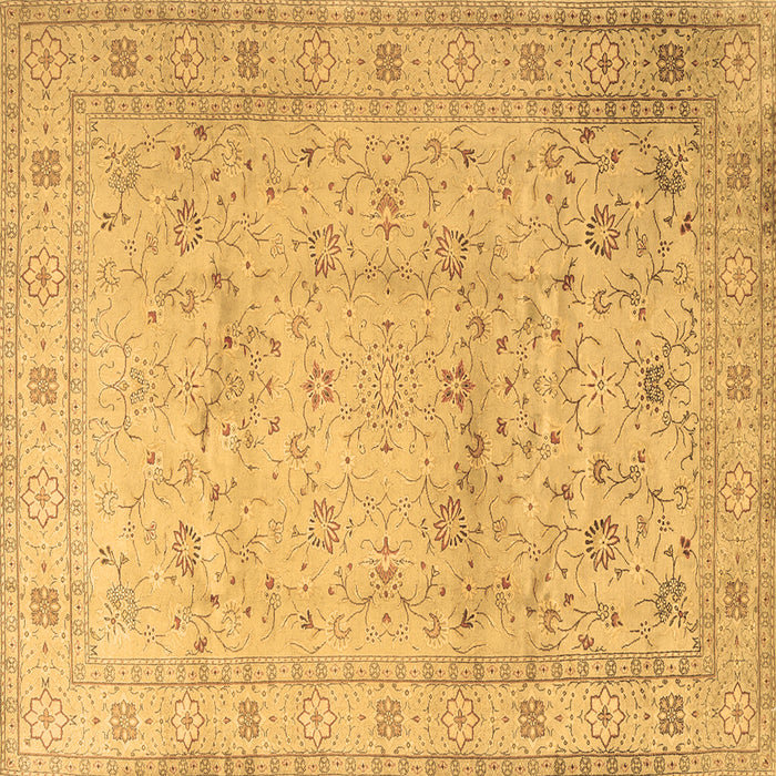 Square Machine Washable Persian Brown Traditional Rug, wshtr2030brn