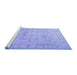 Sideview of Machine Washable Persian Blue Traditional Rug, wshtr2030blu