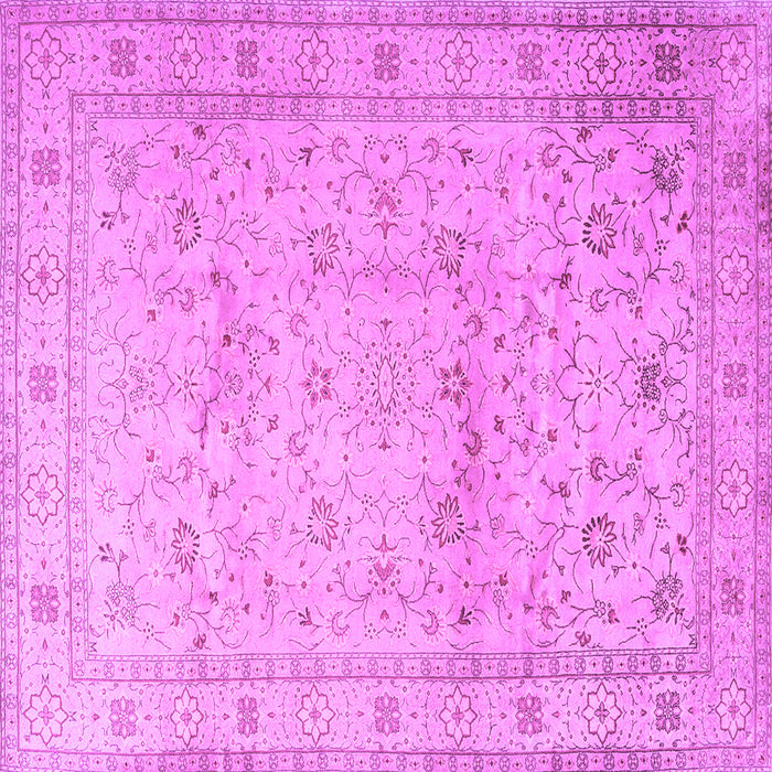 Square Machine Washable Persian Purple Traditional Area Rugs, wshtr2030pur