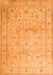 Serging Thickness of Machine Washable Persian Orange Traditional Area Rugs, wshtr2030org