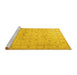 Sideview of Machine Washable Persian Yellow Traditional Rug, wshtr2030yw