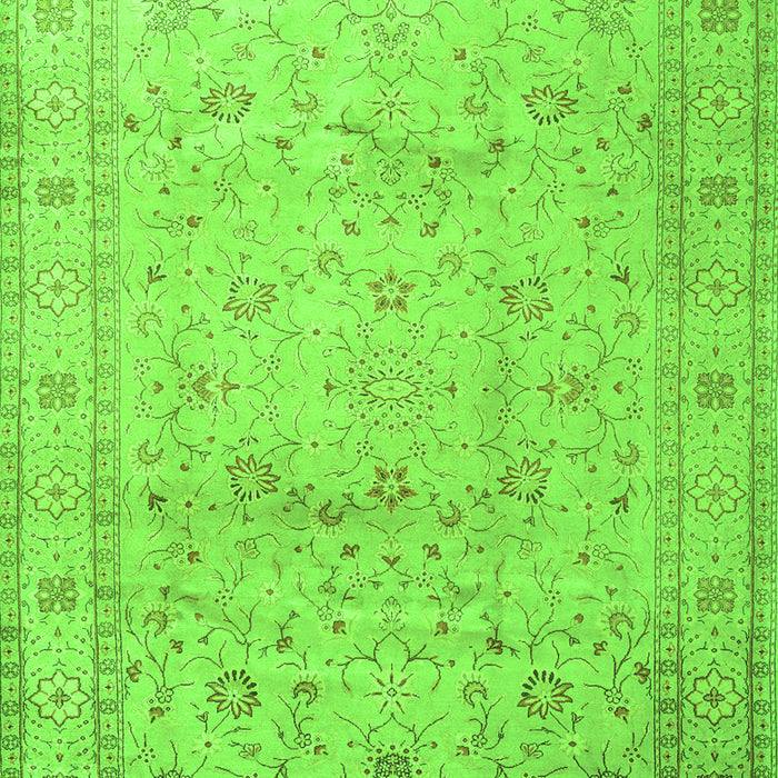 Serging Thickness of Machine Washable Persian Green Traditional Area Rugs, wshtr2030grn