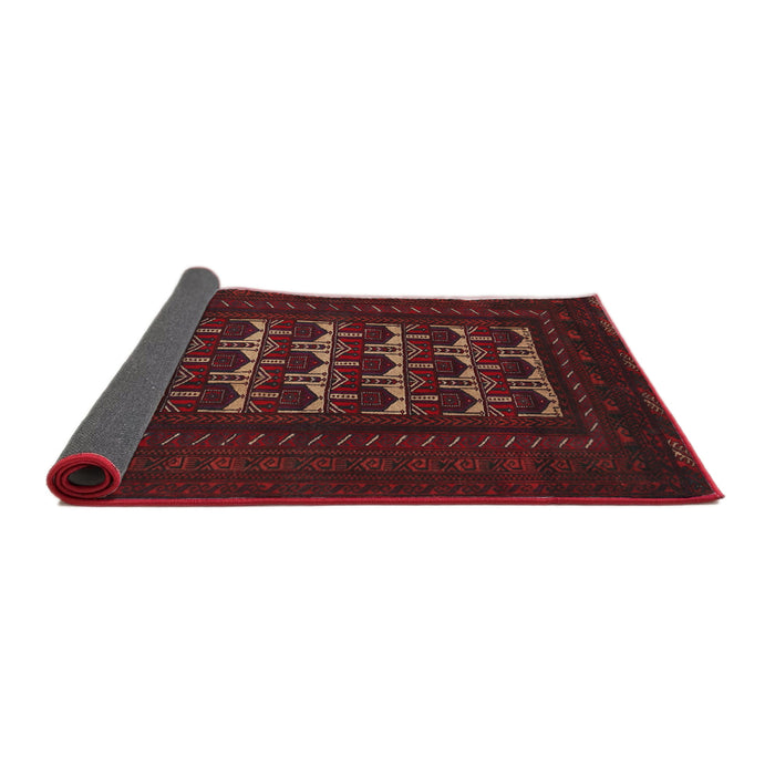 Sideview of Traditional Cranberry Red Persian Rug, tr2031