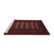 Sideview of Machine Washable Traditional Cranberry Red Rug, wshtr2031