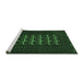 Sideview of Machine Washable Persian Emerald Green Traditional Area Rugs, wshtr2031emgrn