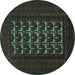 Round Machine Washable Persian Turquoise Traditional Area Rugs, wshtr2031turq