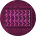 Round Machine Washable Persian Pink Traditional Rug, wshtr2031pnk