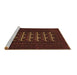 Sideview of Machine Washable Persian Brown Traditional Rug, wshtr2031brn