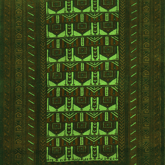 Serging Thickness of Machine Washable Persian Green Traditional Area Rugs, wshtr2031grn