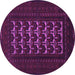 Round Machine Washable Persian Purple Traditional Area Rugs, wshtr2031pur