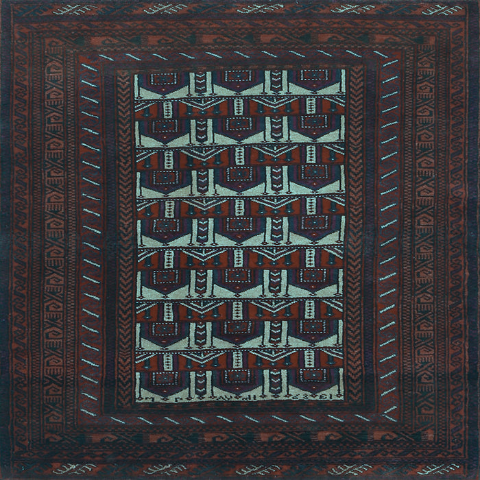 Square Machine Washable Persian Light Blue Traditional Rug, wshtr2031lblu
