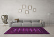 Machine Washable Persian Purple Traditional Area Rugs in a Living Room, wshtr2031pur