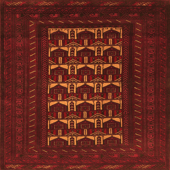 Serging Thickness of Persian Orange Traditional Rug, tr2031org