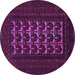 Round Persian Purple Traditional Rug, tr2031pur