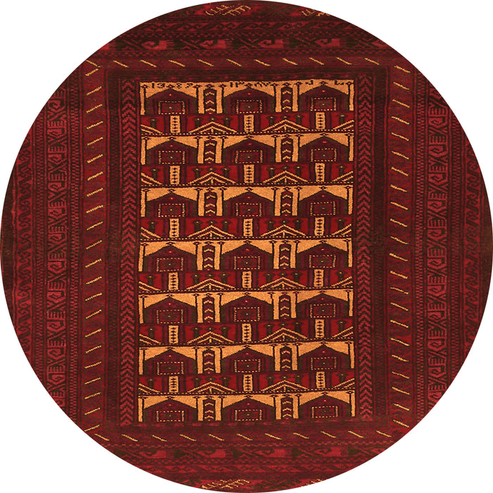 Square Persian Orange Traditional Rug, tr2031org