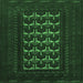 Square Persian Emerald Green Traditional Rug, tr2031emgrn