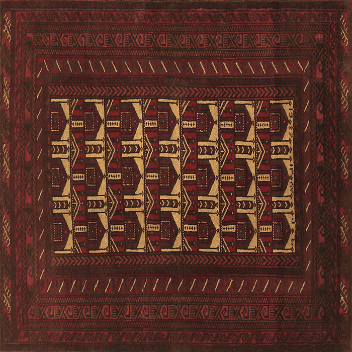 Square Persian Brown Traditional Rug, tr2031brn