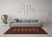 Machine Washable Persian Brown Traditional Rug in a Living Room,, wshtr2031brn