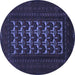 Round Persian Blue Traditional Rug, tr2031blu