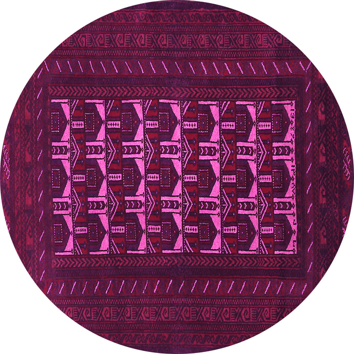 Round Persian Pink Traditional Rug, tr2031pnk