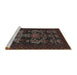 Sideview of Machine Washable Traditional Bakers Brown Rug, wshtr2032